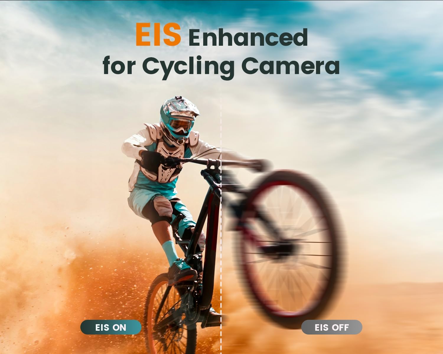 4K60FPS Action Camera Touchscreen, 40M Waterproof Underwater Camera with 64G SD Card, 6-Axis Stabilization Motorcycle Camera 8X Zoom with 2.4G Remote Control 2 * 1350 mAh Batteries - Image 7