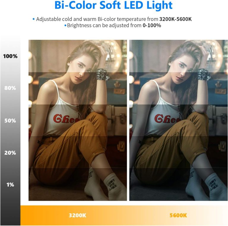 Neewer 13″ Led Video Light Panel Lighting Kit, 2-Pack Dimmable Bi-Color Soft Lights with Light Stand, Built-in 8000mAh Battery, 3200K~5600K CRI 97+ 2400Lux for Game/Live Stream/YouTube/Photography