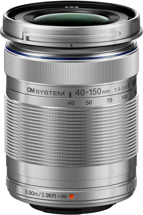 OM SYSTEM M.Zuiko Digital ED 40-150mm f/4-5.6 R Lens for Micro Four Thirds, Silver