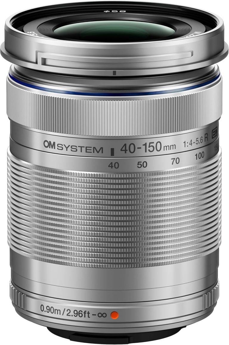 OM SYSTEM M.Zuiko Digital ED 40-150mm f/4-5.6 R Lens for Micro Four Thirds, Silver