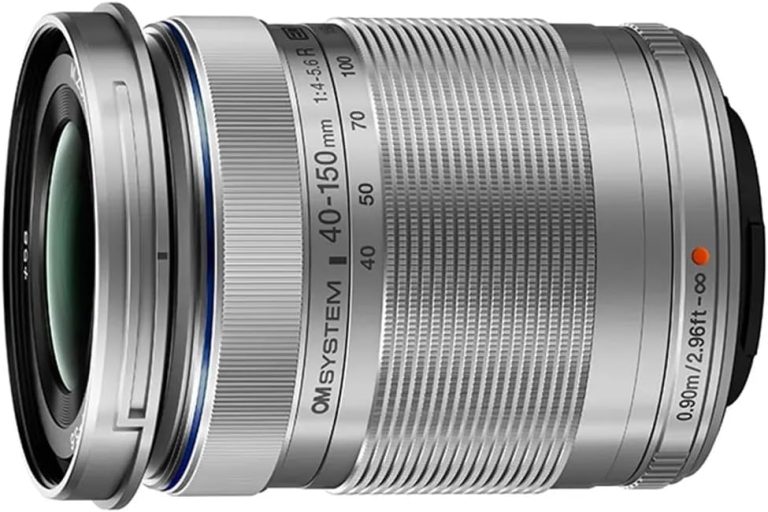 OM SYSTEM M.Zuiko Digital ED 40-150mm f/4-5.6 R Lens for Micro Four Thirds, Silver