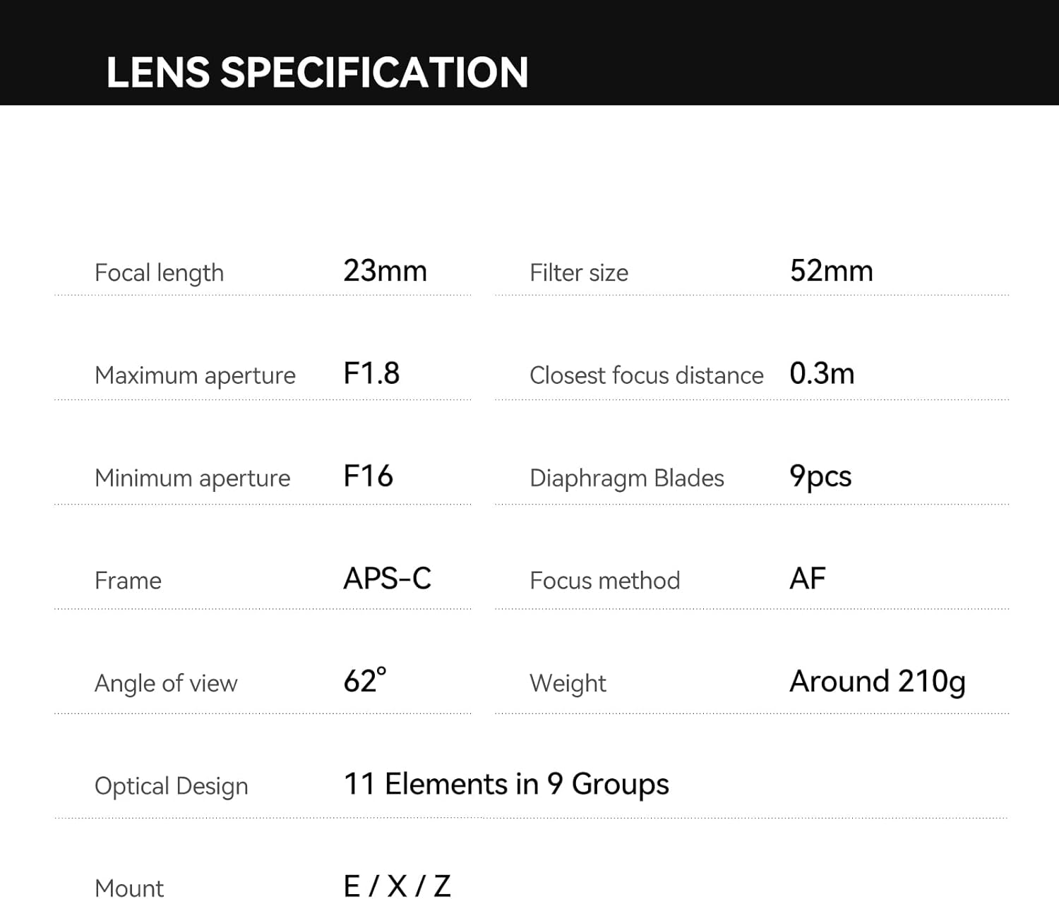 TTArtisan AF 23mm F1.8 ED Lens X Mount, 23mm f/1.8 APS-C Prime Lens for Fuji X-A3 X-A5 X-A7 X-M1 X-M5 X-H1 X-H2S X-T100 X-T20 X-T200 X-T3 X-T30 X-T30II X-T4 X-T5 X-T50 X-Pro3 X-E2S X-E3 X-E4 X-S10 - Image 6